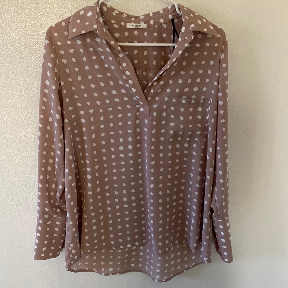 Lavender Polka Dot Blouse